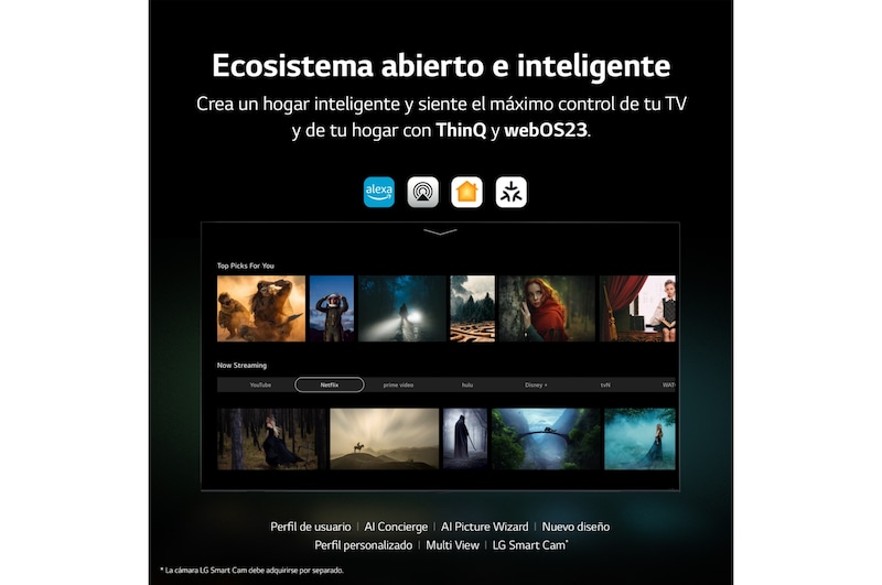 LG TV LG QNED 4K de 86'' Serie 81, Procesador Gran Potencia, HDR10 / Dolby Digital Plus, Smart TV webOS23, perfecto para Gaming., 86QNED816RE