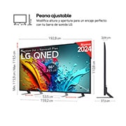 LG 86 pulgadas TV LG QNED 4K serie AI QNED85  con Smart TV WebOS24, 86QNED85T6C