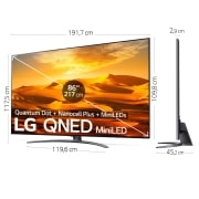 LG TV LG QNED MiniLED 4K 86'' Serie 91, Procesador Gran Potencia, Dolby Vision / Dolby Atmos, Smart TV webOS22, perfecto para gaming., 86QNED916QE