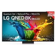 Front view of LG QNED TV, QNED99