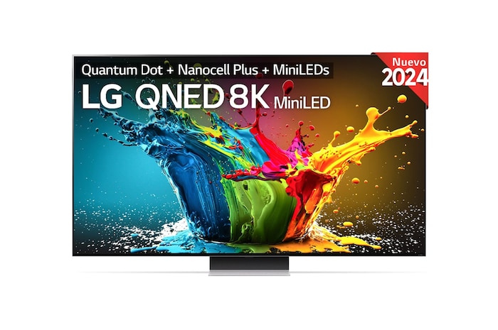 Front view of LG QNED TV, QNED99
