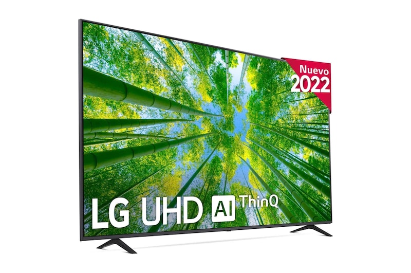 LG Televisor LG 4K UHD, Procesador Inteligente de Gran Potencia 4K α7 Gen 5 con IA, compatible con formatos HDR 10, HLG y HGiG, Smart TV webOS22., 86UQ80006LB