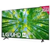 LG Televisor LG 4K UHD, Procesador Inteligente de Gran Potencia 4K α7 Gen 5 con IA, compatible con formatos HDR 10, HLG y HGiG, Smart TV webOS22., 86UQ80006LB