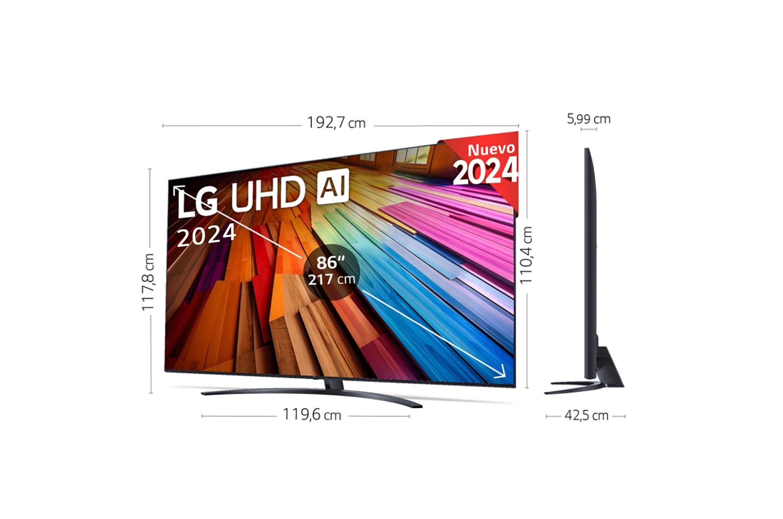 LG 86 pulgadas Smart TV LG UHD AI UT81 4K 2024, 86UT81006LA