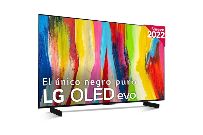 LG Televisor LG 4K OLED evo, Procesador Inteligente de Máxima Potencia 4K a9 Gen 5 con IA, compatible con el 100% de formatos HDR, HDR Dolby Vision, Dolby Atmos, Smart TV webOS22, el mejor TV para Gaming., OLED42C24LA