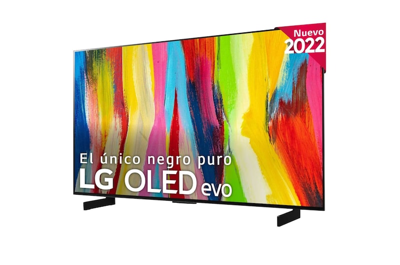 LG Televisor LG 4K OLED evo, Procesador Inteligente de Máxima Potencia 4K a9 Gen 5 con IA, compatible con el 100% de formatos HDR, HDR Dolby Vision, Dolby Atmos, Smart TV webOS22, el mejor TV para Gaming., OLED42C24LA