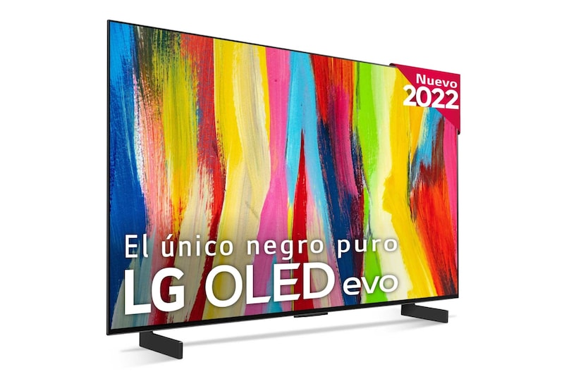 LG Televisor LG 4K OLED evo, Procesador Inteligente de Máxima Potencia 4K a9 Gen 5 con IA, compatible con el 100% de formatos HDR, HDR Dolby Vision, Dolby Atmos, Smart TV webOS22, el mejor TV para Gaming., OLED42C24LA