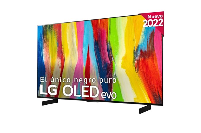 LG Televisor LG 4K OLED evo, Procesador Inteligente de Máxima Potencia 4K a9 Gen 5 con IA, compatible con el 100% de formatos HDR, HDR Dolby Vision, Dolby Atmos, Smart TV webOS22, el mejor TV para Gaming., OLED42C24LA