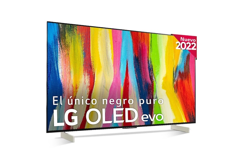 LG Televisor LG 4K OLED evo, Procesador Inteligente de Máxima Potencia 4K a9 Gen 5 con IA, compatible con el 100% de formatos HDR, HDR Dolby Vision, Dolby Atmos, Smart TV webOS22, el mejor TV para Gaming., OLED42C26LB