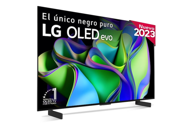 LG TV LG OLED evo 4K de 42'' C3, Procesador Máxima Potencia, Dolby Vision / Dolby ATMOS, Smart TV webOS23, el mejor TV para Gaming., OLED42C34LA