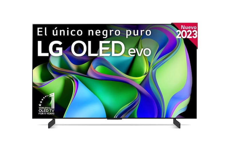 LG TV LG OLED evo 4K de 42'' C3, Procesador Máxima Potencia, Dolby Vision / Dolby ATMOS, Smart TV webOS23, el mejor TV para Gaming., OLED42C34LA