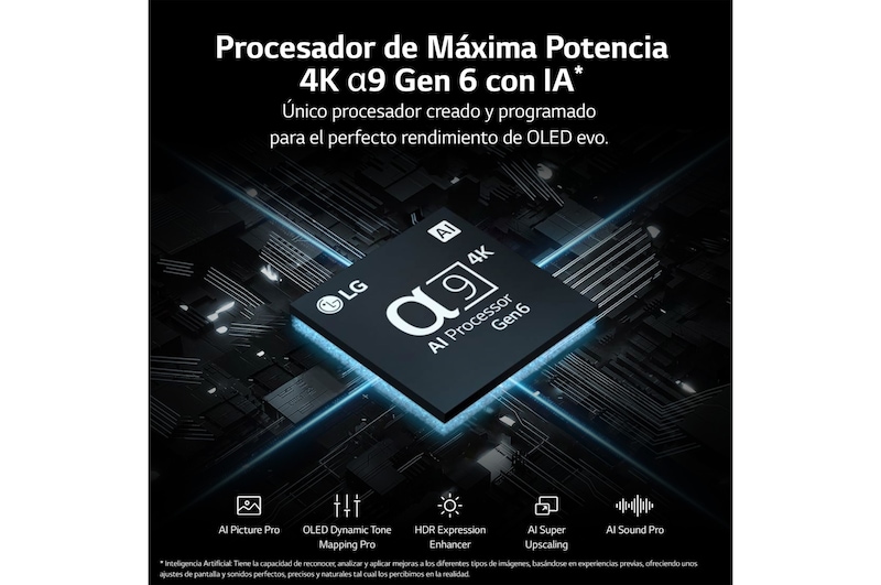 LG TV LG OLED evo 4K de 42'' C3, Procesador Máxima Potencia, Dolby Vision / Dolby ATMOS, Smart TV webOS23, el mejor TV para Gaming., OLED42C34LA