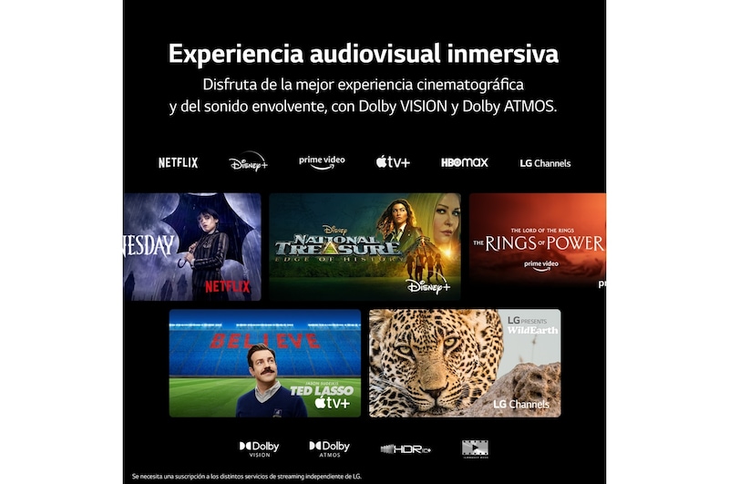 LG TV LG OLED evo 4K de 42'' C3, Procesador Máxima Potencia, Dolby Vision / Dolby ATMOS, Smart TV webOS23, el mejor TV para Gaming., OLED42C34LA