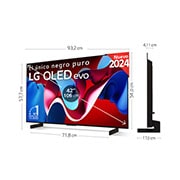 LG 42 pulgadas Smart TV LG OLED evo AI C4 4K 2024, OLED42C45LA