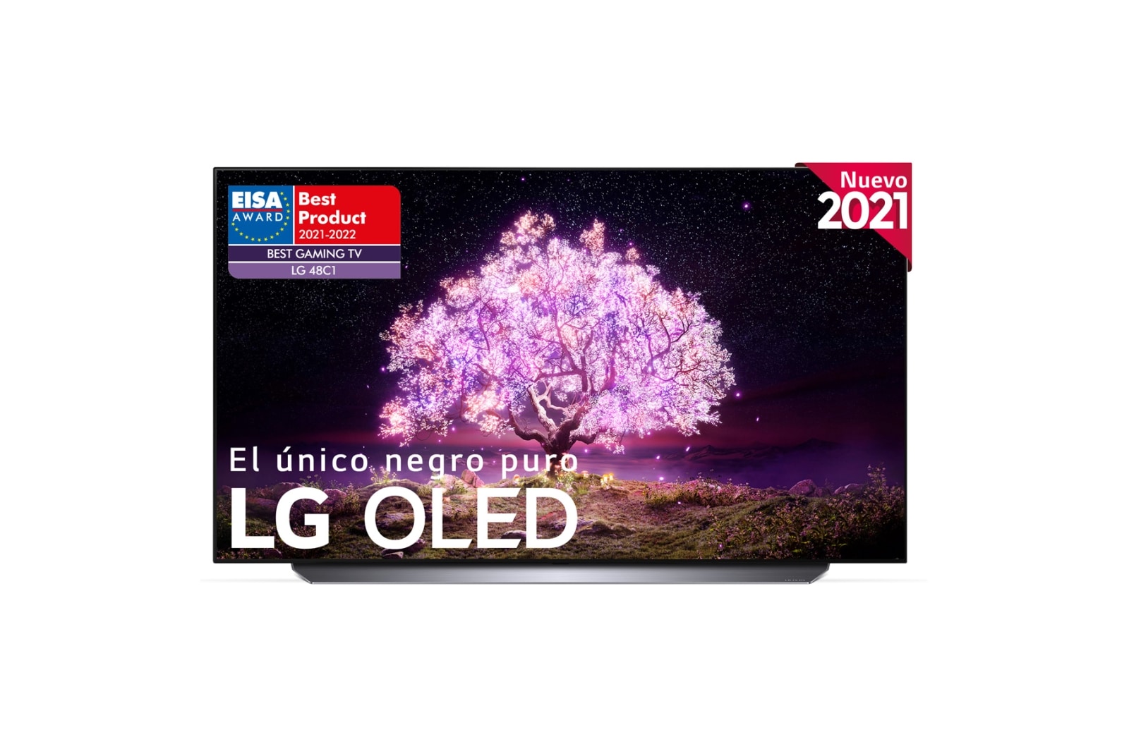 LG 4K OLED, SmartTV webOS 6.0, Procesador Inteligente 4K α9 Gen4 con AI, HDR Dolby Vision, DOLBY ATMOS [Clase de eficiencia energética G], OLED48C14LB