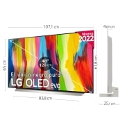 LG Televisor LG  4K OLED evo, Procesador Inteligente de Máxima Potencia 4K a9 Gen 5 con IA, compatible con el 100% de formatos HDR, HDR Dolby Vision, Dolby Atmos, Smart TV webOS22, el mejor TV para Gaming., OLED48C25LB