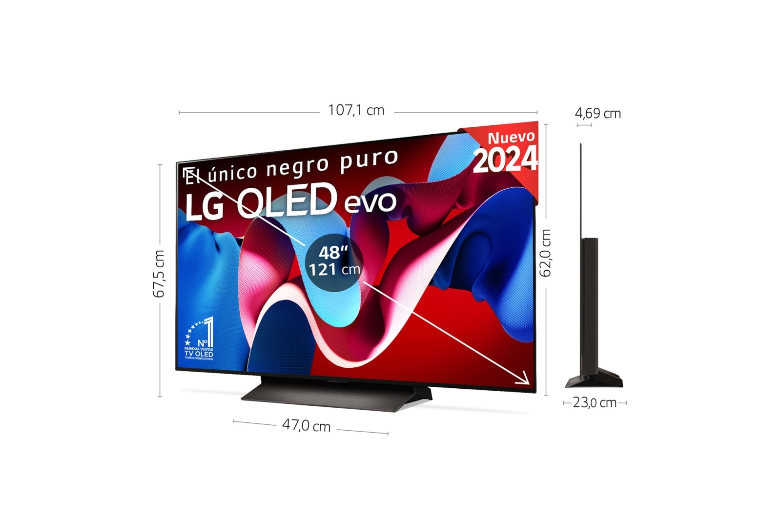 LG 48 pulgadas Smart TV LG OLED evo AI C4 4K 2024, OLED48C44LA