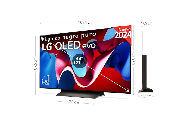 LG 48 pulgadas Smart TV LG OLED evo AI C4 4K 2024, OLED48C46LA