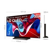 LG 48 pulgadas TV LG OLED AI 4K serie C4  con Smart TV WebOS24, OLED48C46LA