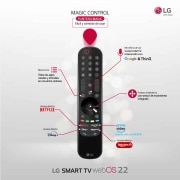 LG Televisor LG 4K OLED, Procesador Inteligente de Gran Potencia 4K a7 Gen 5 con IA, compatible con el 100% de formatos HDR, HDR Dolby Vision y Dolby Atmos, Smart TV webOS22, el mejor TV para Gaming. , OLED55B26LA