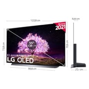 LG 4K OLED, SmartTV webOS 6.0, Procesador Inteligente 4K α9 Gen4 con AI, HDR Dolby Vision, DOLBY ATMOS [Clase de eficiencia energética G], OLED55C14LB