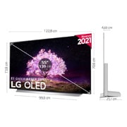 LG 4K OLED, SmartTV webOS 6.0, Procesador Inteligente 4K α9 Gen4 con AI, HDR Dolby Vision, DOLBY ATMOS [Clase de eficiencia energética G], OLED55C15LA