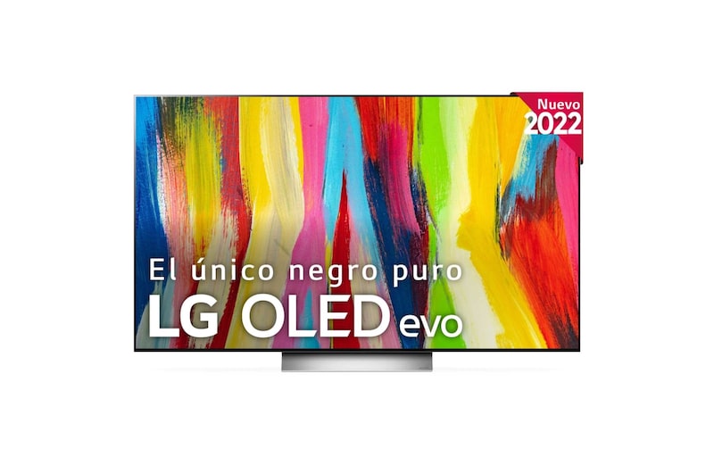 LG Televisor LG 4K OLED evo, Procesador Inteligente de Máxima Potencia 4K a9 Gen 5 con IA, compatible con el 100% de formatos HDR, HDR Dolby Vision y Dolby Atmos, Smart TV webOS22, el mejor TV para Gaming. , OLED55C25LB