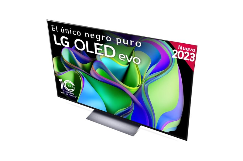 LG TV LG OLED evo 4K de 55'' C3, Procesador Máxima Potencia, Dolby Vision / Dolby ATMOS, Smart TV webOS23, el mejor TV para Gaming., OLED55C34LA