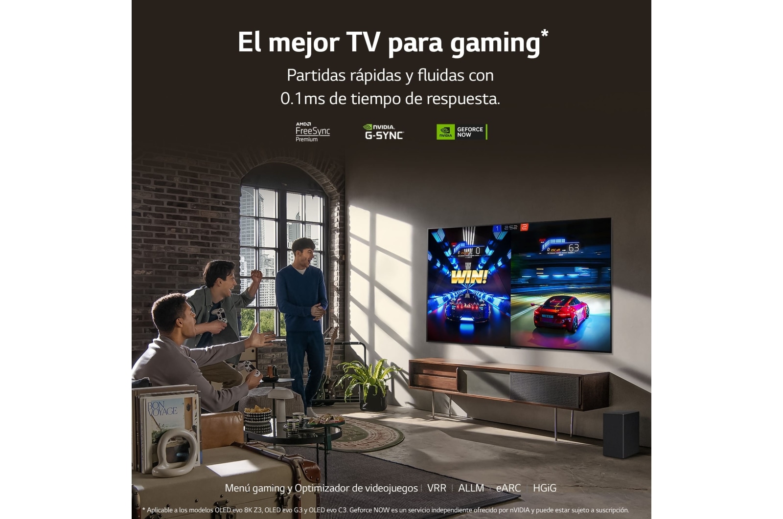 LG TV LG  OLED evo 4K de 55'' C3, Procesador Máxima Potencia, Dolby Vision / Dolby ATMOS, Smart TV webOS23, el mejor TV para Gaming., OLED55C34LA