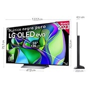 LG TV LG  OLED evo 4K de 55'' C3, Procesador Máxima Potencia, Dolby Vision / Dolby ATMOS, Smart TV webOS23, el mejor TV para Gaming., OLED55C35LA