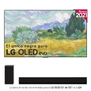 LG 4K OLED, SmartTV webOS 6.0, Procesador Inteligente 4K α9 Gen4 con AI, HDR Dolby Vision, DOLBY ATMOS [Clase de eficiencia energética G], OLED55G16LA