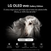 LG Televisor LG  4K OLED evo Gallery Edition, Procesador Inteligente de Máxima Potencia 4K a9 Gen 5 con IA, compatible con el 100% de formatos HDR, HDR Dolby Vision, Dolby Atmos, Smart TV webOS22, el mejor TV para Gaming. Ideal para colgar en la pared, OLED55G23LA