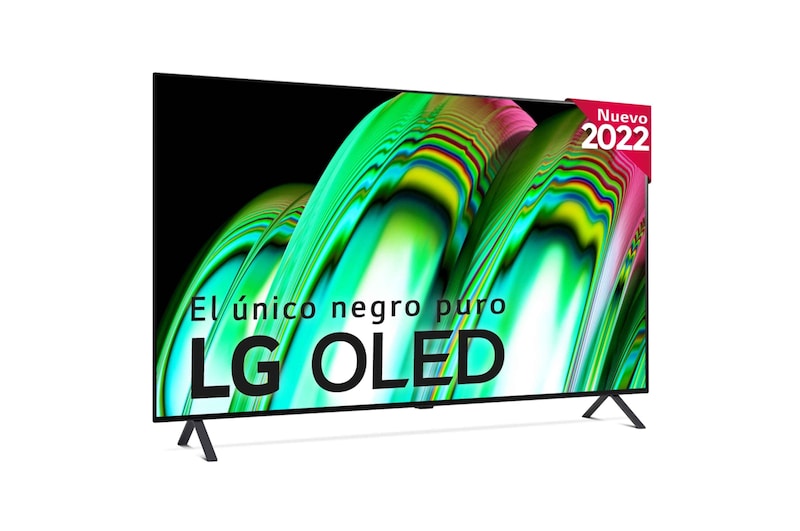 Vista frontal de Televisor LG 4K OLED, Procesador Inteligente de Gran Potencia 4K a7 Gen 5 con IA, compatible con el 100% de formatos HDR, HDR Dolby Vision y Dolby Atmos, Smart TV webOS22, el mejor TV para Gaming OLED65A26LA