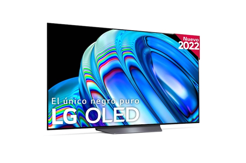 Vista frontal de Televisor LG 4K OLED, Procesador Inteligente de Gran Potencia 4K a7 Gen 5 con IA, compatible con el 100% de formatos HDR, HDR Dolby Vision y Dolby Atmos, Smart TV webOS22, el mejor TV para Gaming OLED65B26LA