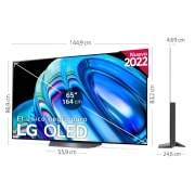 LG Televisor LG 4K OLED, Procesador Inteligente de Gran Potencia 4K a7 Gen 5 con IA, compatible con el 100% de formatos HDR, HDR Dolby Vision y Dolby Atmos, Smart TV webOS22, el mejor TV para Gaming, OLED65B26LA