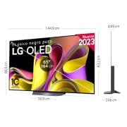 LG TV LG OLED 4K de 65'' B3, Procesador Gran Potencia, Dolby Vision / Dolby ATMOS, Smart TV webOS23, perfecto para Gaming., OLED65B36LA
