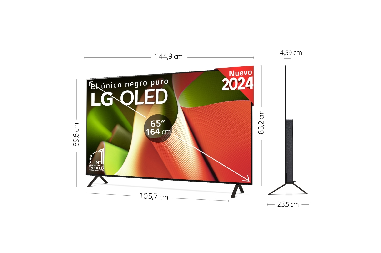 LG 65 pulgadas Smart TV LG OLED AI B4 4K 2024, OLED65B46LA