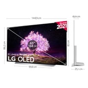 LG 4K OLED, SmartTV webOS 6.0, Procesador Inteligente 4K α9 Gen4 con AI, HDR Dolby Vision, DOLBY ATMOS [Clase de eficiencia energética G], OLED65C15LA