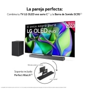 LG TV LG  OLED evo 4K de 65'' C3, Procesador Máxima Potencia, Dolby Vision / Dolby ATMOS, Smart TV webOS23, el mejor TV para Gaming., OLED65C34LA, OLED65C34LA