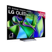 LG TV LG  OLED evo 4K de 65'' C3, Procesador Máxima Potencia, Dolby Vision / Dolby ATMOS, Smart TV webOS23, el mejor TV para Gaming., Slightly-angled left-facing side view., OLED65C35LA