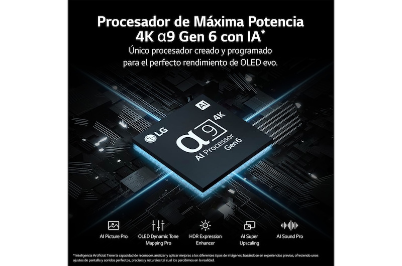 LG TV LG OLED evo 4K de 65'' C3, Procesador Máxima Potencia, Dolby Vision / Dolby ATMOS, Smart TV webOS23, el mejor TV para Gaming., OLED65C36LC