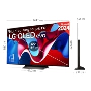 LG 65 pulgadas TV LG OLED AI 4K serie C4  con Smart TV WebOS24, OLED65C44LA