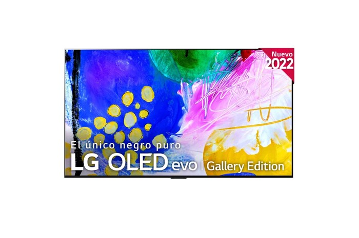 LG Televisor LG 4K OLED evo Gallery Edition, Procesador Inteligente de Máxima Potencia 4K a9 Gen 5 con IA, compatible con el 100% de formatos HDR, HDR Dolby Vision, Dolby Atmos, Smart TV webOS22, el mejor TV para Gaming. Ideal para colgar en la pared, OLED65G26LA