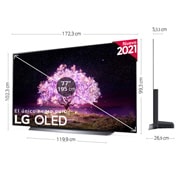 LG 4K OLED, SmartTV webOS 6.0, Procesador Inteligente 4K α9 Gen4 con AI, HDR Dolby Vision, DOLBY ATMOS [Clase de eficiencia energética G], OLED77C14LB