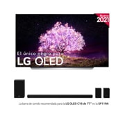 LG 4K OLED, SmartTV webOS 6.0, Procesador Inteligente 4K α9 Gen4 con AI, HDR Dolby Vision, DOLBY ATMOS [Clase de eficiencia energética G], OLED77C16LA