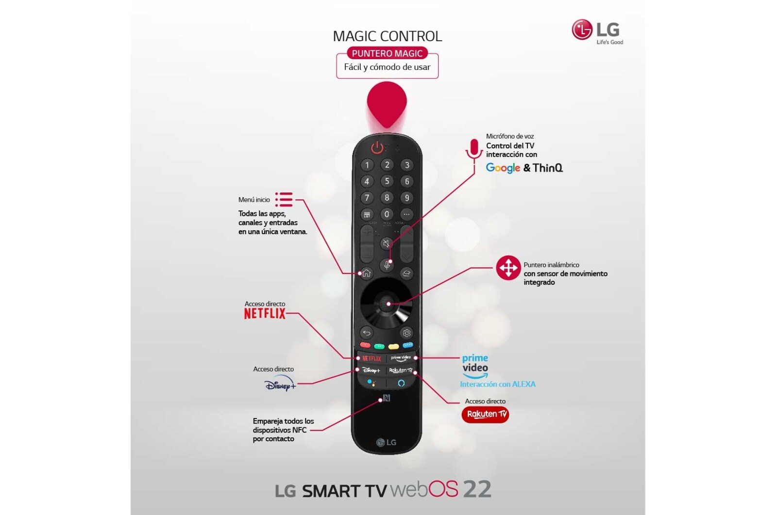 LG Televisor LG  4K OLED evo, Procesador Inteligente de Máxima Potencia 4K a9 Gen 5 con IA, compatible con el 100% de formatos HDR, HDR Dolby Vision, Dolby Atmos, Smart TV webOS22, el mejor TV para Gaming. , OLED77C26LD