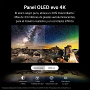 LG TV LG  OLED evo 4K de 77'' C3, Procesador Máxima Potencia, Dolby Vision / Dolby ATMOS, Smart TV webOS23, el mejor TV para Gaming., OLED77C34LA