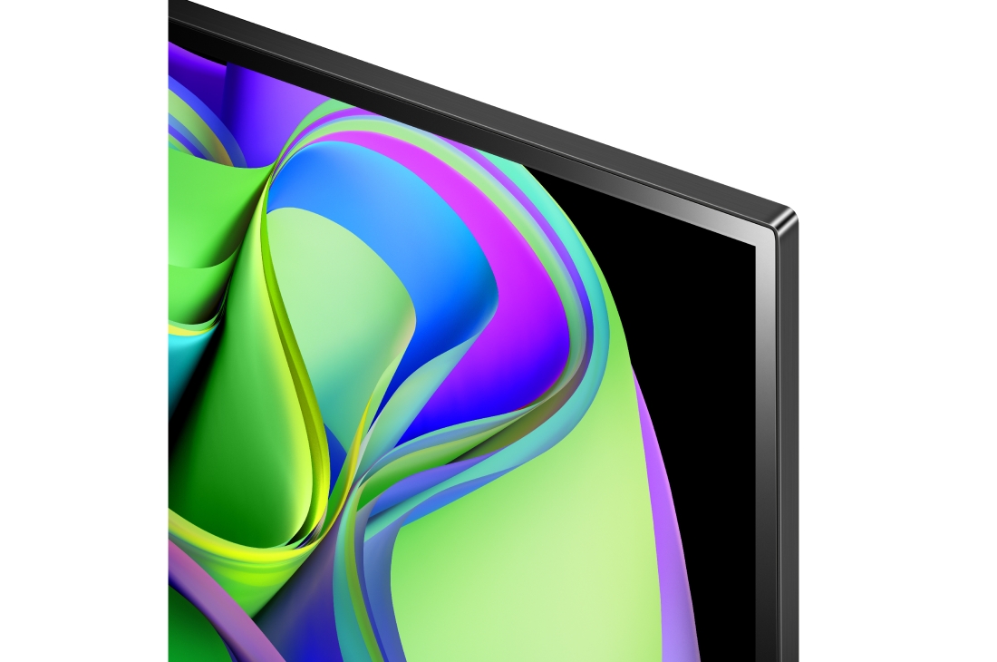 LG TV LG OLED evo 4K de 77'' C3, Procesador Máxima Potencia, Dolby Vision / Dolby ATMOS, Smart TV webOS23, el mejor TV para Gaming., Slightly-angled right-facing side view., OLED77C36LC