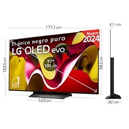 LG TV LG OLED evo 77 pulgadas Smart TV + Barra de Sonido LG SC9S, OLED77C4LA.ESB2