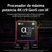 LG Televisor LG  4K OLED evo Gallery Edition, Procesador Inteligente de Máxima Potencia 4K a9 Gen 5 con IA, compatible con el 100% de formatos HDR, HDR Dolby Vision, Dolby Atmos, Smart TV webOS22, el mejor TV para Gaming.<br>Ideal para colgar en la pared., OLED83G26LA